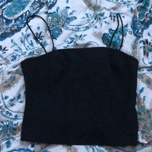 black AnnTaylor crop ish top